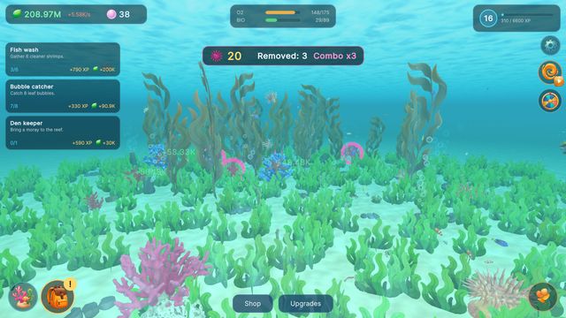 A jellyfish drift approaches the reef